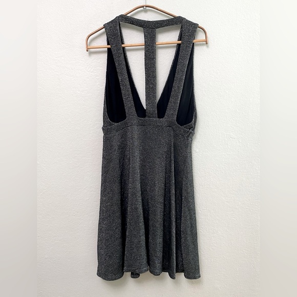 Free People Dance of the Night Black Shimmer Dress, Sz M - Picture 4 of 7